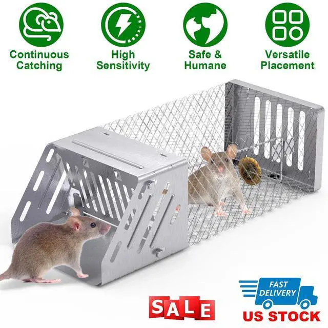 Main image of Automatic Continuous Live Humane Mouse Rat Trap Chipmunk Rodent Trap Catch Cage