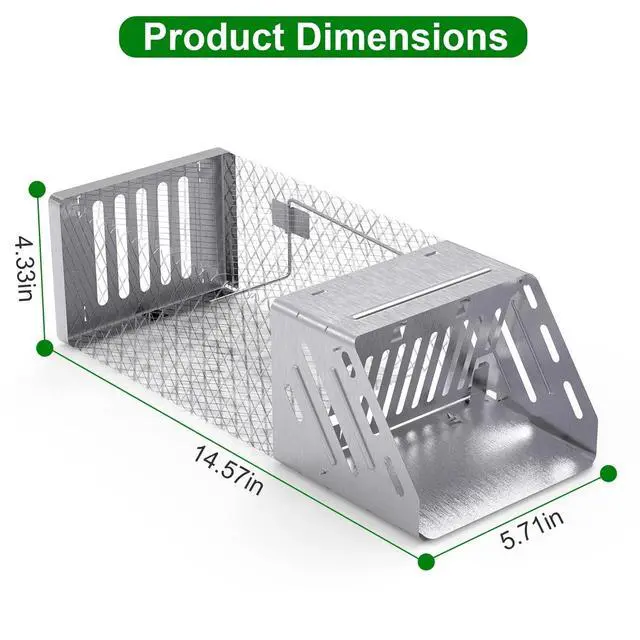 Alt view image 6 of 7 - Automatic Continuous Live Humane Mouse Rat Trap Chipmunk Rodent Trap Catch Cage
