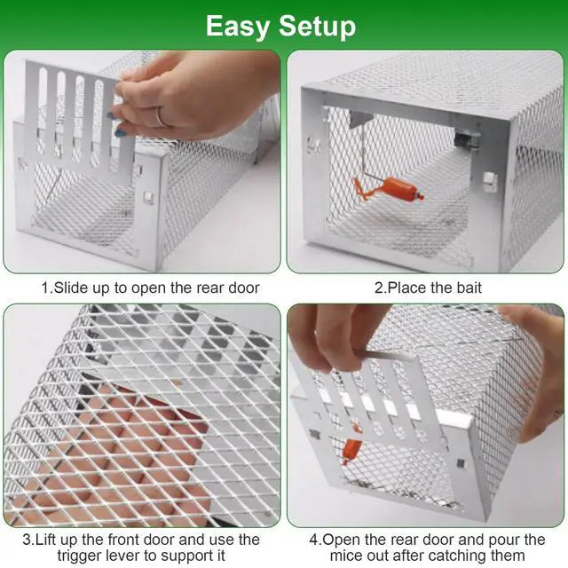 Alt view image 5 of 7 - Automatic Continuous Live Humane Mouse Rat Trap Chipmunk Rodent Trap Catch Cage