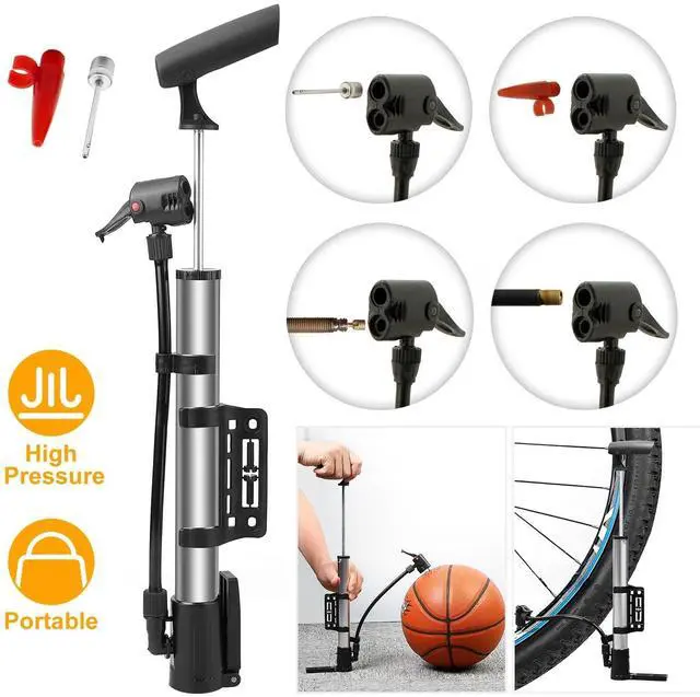 Alt view image 4 of 7 - Bike Pump Bicycle Floor Pump High Pressure Bike Ball Mini Tire Air Pump +balloon