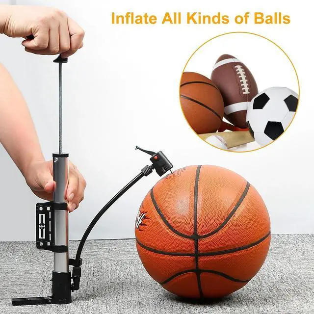 Alt view image 2 of 7 - Bike Pump Bicycle Floor Pump High Pressure Bike Ball Mini Tire Air Pump +balloon