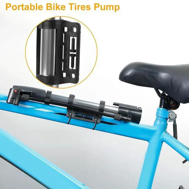 Alt view image 7 of 7 - Bike Pump Bicycle Floor Pump High Pressure Bike Ball Mini Tire Air Pump +balloon
