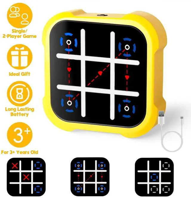 Alt view image 3 of 7 - Tic Tac Toe Bolt Game 3 In 1 Electric Puzzle Game Portable Kids Educational Toy