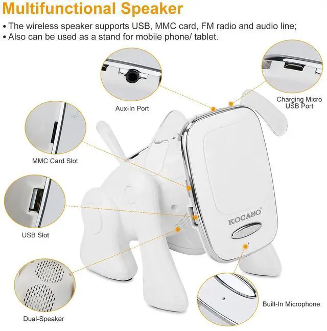 Alt view image 5 of 7 - Wireless Speaker FM Radio Stereo Bass USB Micro SD Player
