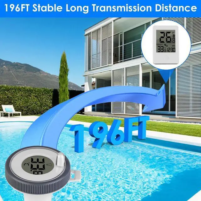 Alt view image 6 of 7 - Wireless Floating Waterproof Outdoor Thermometer for Swimming Pool Hot Tub SPA