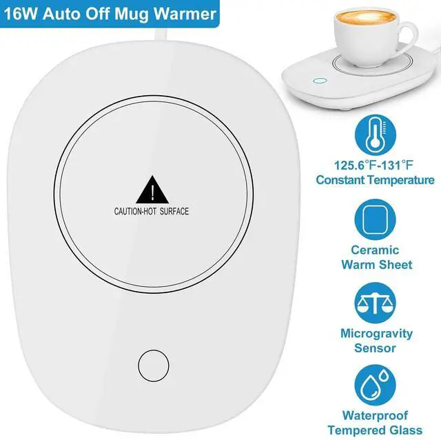 Alt view image 2 of 7 - Cup Mug Warmer Coffee Tea Milk Drink Heat Pad Auto Shut Off Home Office