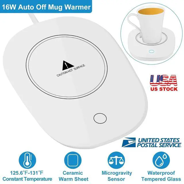 Main image of Coffee Cup Warmer Electric Mug Tea Milk Heated Pad Mat Office Home Auto Shut Off