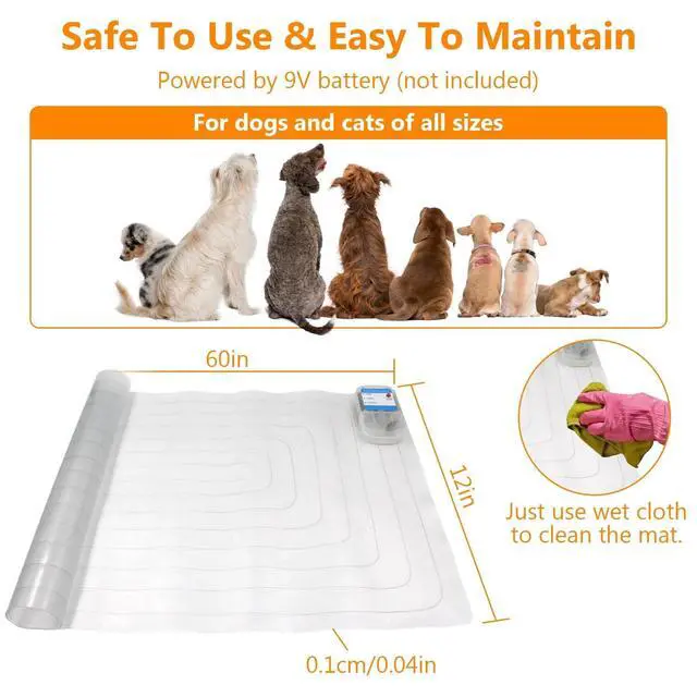 Alt view image 6 of 7 - 60"x12" Electronic Safe Pet Training Dog Cat Barrier Repellent Shock