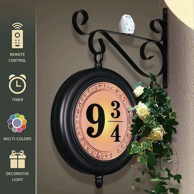 Main image of Harry Potter Hanging 9 3/4 Night Light Wall Light Decoration Lamp