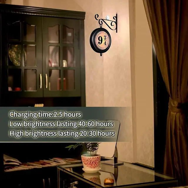 Alt view image 6 of 7 - Harry Potter Hanging 9 3/4 Night Light Wall Light Decoration Lamp