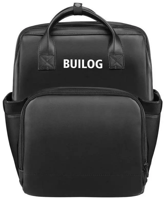 Alt view image 7 of 7 - DiaperBag Backpack Leather Baby Bag with Changing Station Portable Baby Bed