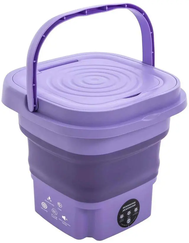 Alt view image 7 of 7 - Portable Washing Machine 8 L Folding Mini Washer Bucket For Travel Dorm Apt 110V
