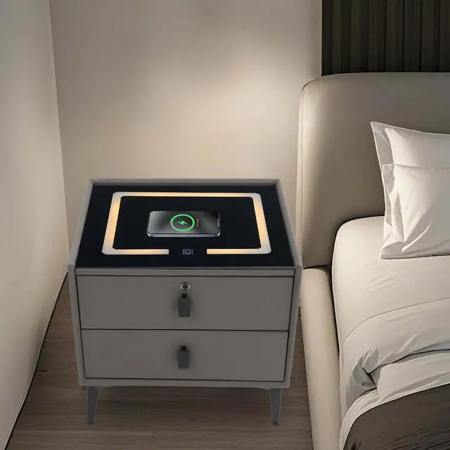 Main image of Bluetooth Speaker Smart Bedside Table with Light USB& Wireless Charging