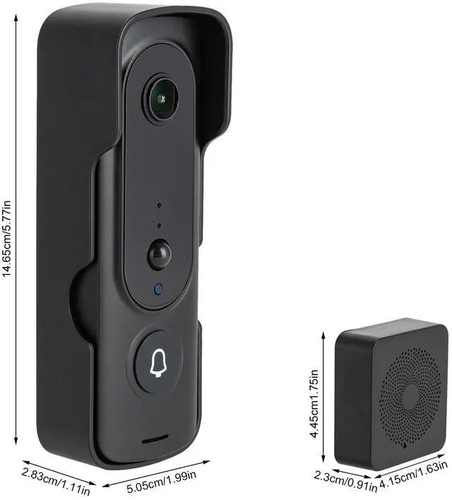 Alt view image 3 of 7 - Wireless Door Bell Camera With Chime WiFi Ring Doorbell Security Camera Wifi