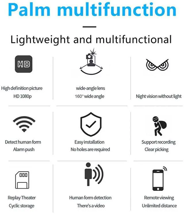 Alt view image 2 of 7 - Mini Wifi Camera HD 1080P Home Security Camcorder Night Vision Micro Smart Cam