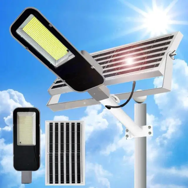 Alt view image 2 of 7 - Commercial Solar Street Lights Outdoor Dusk-to-Dawn Solar Hig Bright Aluminum