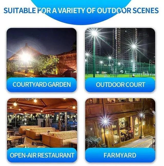 Alt view image 6 of 7 - 800W 688LED Solar Flood Light Outdoor Street Light Dusk to Dawn Flood Wall Lamp