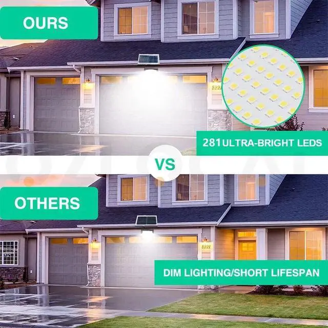 Alt view image 4 of 7 - 600W LED Solar Flood Light Outdoor Street Light Dusk to Dawn Flood Wall Lamp US