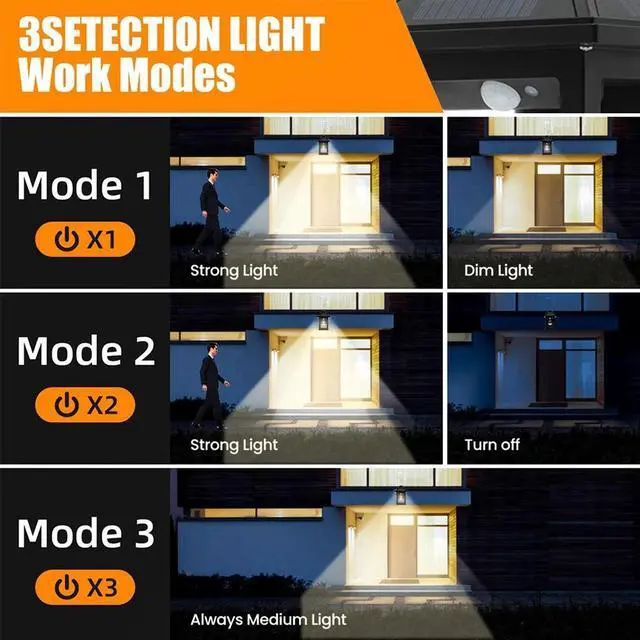 Alt view image 5 of 7 - 2PK Solar Wall Lantern Light Dusk To Dawn LED Sconce Lamp Porch Black Outdoor