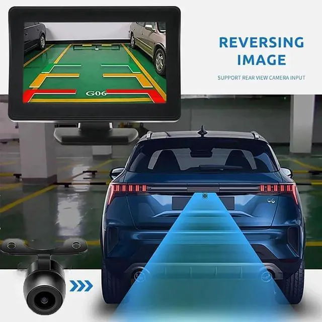 Alt view image 7 of 7 - Car Rear View Backup Camera Cars HD Night Vision 4.3" Monitor Back Up Waterproof