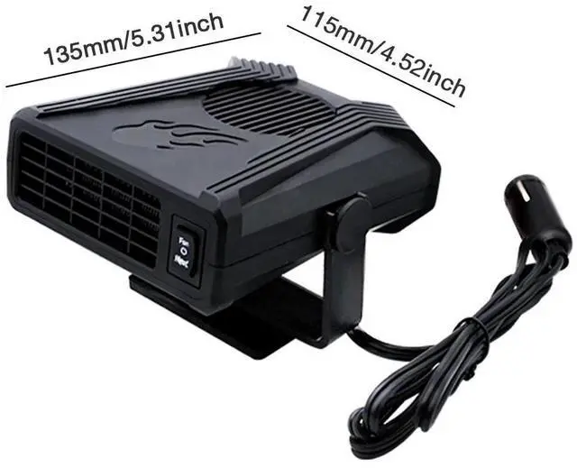 Alt view image 4 of 7 - 150W Heater Portable Heating Cooling Fan Defroster Demister for Car Truck 12V