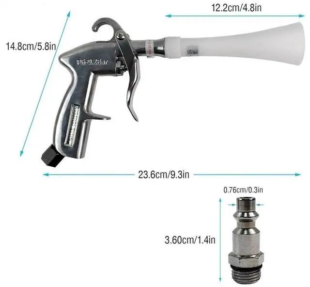 Alt view image 7 of 7 - ProClean 360° Tornado Car Cleaning Gun High Pressure Air Blow & Detailing