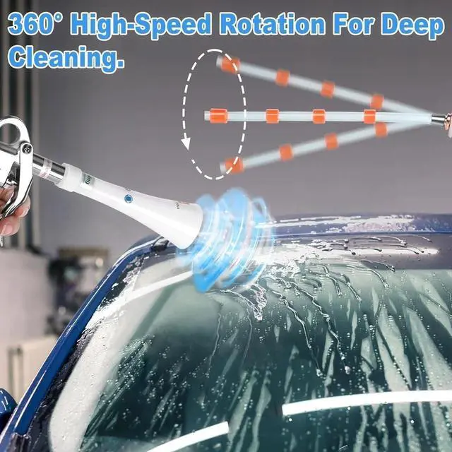 Alt view image 3 of 7 - ProClean 360° Tornado Car Cleaning Gun High Pressure Air Blow & Detailing