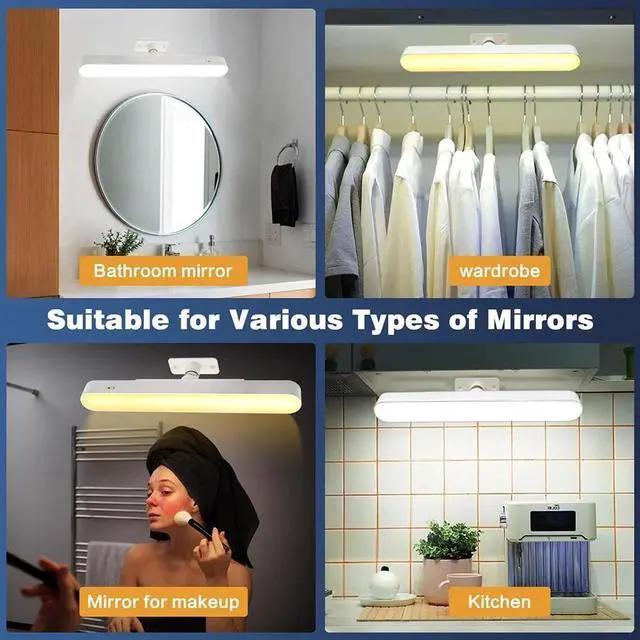 Alt view image 7 of 7 - Magnetic Vanity Lights for Mirror USB Rechargeable Battery Operated Mirror Light