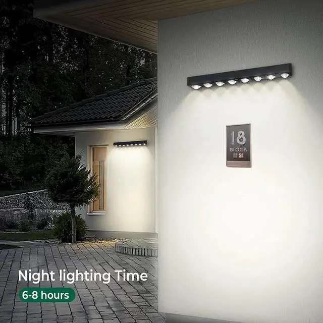 Alt view image 4 of 7 - 4 Pack LED Solar Power Fence Light Deck Door Wall Stair Step Outdoor Garden Lamp