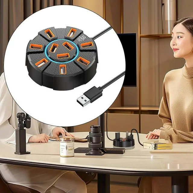 Alt view image 2 of 7 - 10-Port USB 2.0 Multi Charger Hub Splitter High Speed Adapter Laptop PC