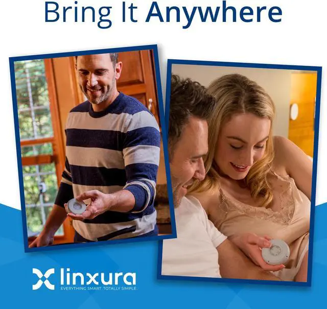 Alt view image 6 of 7 - Linxura Smart Home Controller - Wireless Smart Controller for Smart Devices - Compatible with Alexa & Google Home - Programmable & Customizable Buttons, E-Paper Screen, Click Wheel - Sterling Moon