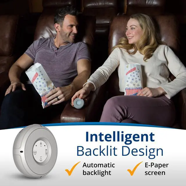 Alt view image 3 of 7 - Linxura Smart Home Controller - Wireless Smart Controller for Smart Devices - Compatible with Alexa & Google Home - Programmable & Customizable Buttons, E-Paper Screen, Click Wheel - Sterling Moon
