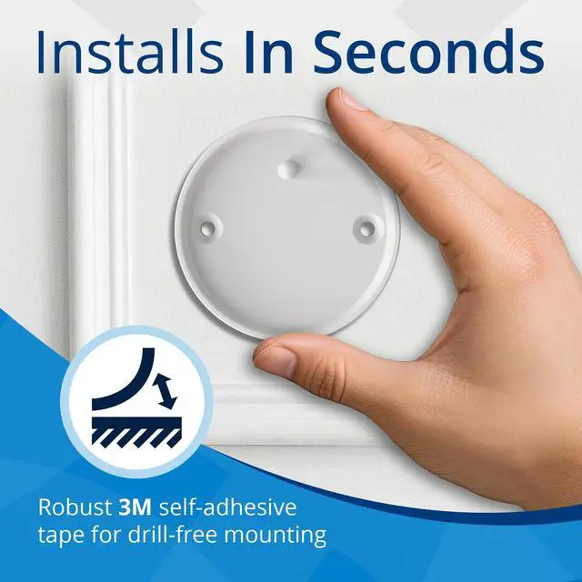 Alt view image 3 of 7 - Linxura Wall Mount - Magnetic Holder Smart Device Controller- Wall-Mounted Magnetic Dock with 3M Self-Adhesive Tape & Mounting Screws Included - Quick & Easy Installation - Snow Pearl