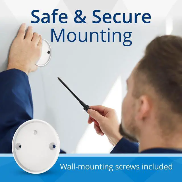 Alt view image 4 of 7 - Linxura Wall Mount - Magnetic Holder Smart Device Controller- Wall-Mounted Magnetic Dock with 3M Self-Adhesive Tape & Mounting Screws Included - Quick & Easy Installation - Snow Pearl