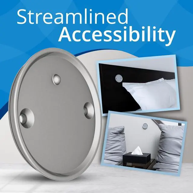 Alt view image 2 of 7 - Linxura Wall Mount - Magnetic Holder Smart Device Controller- Wall-Mounted Magnetic Dock with 3M Self-Adhesive Tape & Mounting Screws Included - Quick & Easy Installation - Sterling Moon
