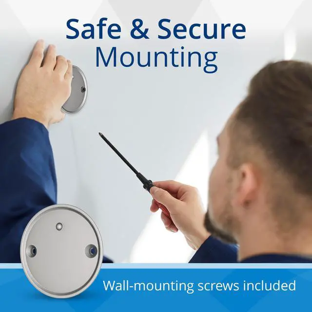 Alt view image 4 of 7 - Linxura Wall Mount - Magnetic Holder Smart Device Controller- Wall-Mounted Magnetic Dock with 3M Self-Adhesive Tape & Mounting Screws Included - Quick & Easy Installation - Sterling Moon