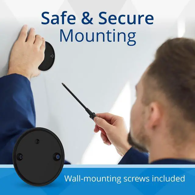 Alt view image 4 of 7 - Linxura Wall Mount - Magnetic Holder Smart Device Controller- Wall-Mounted Magnetic Dock with 3M Self-Adhesive Tape & Mounting Screws Included - Quick & Easy Installation - Midnight Oynx