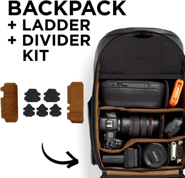 Alt view image 2 of 9 - nomatic mckinnon camera backpack 25l - backpack, ladder & divider