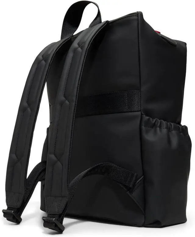 Alt view image 2 of 6 - Hunter Top Clip Waterproof Backpack, Smooth Black Large Roll Top Laptop Travel Backpack