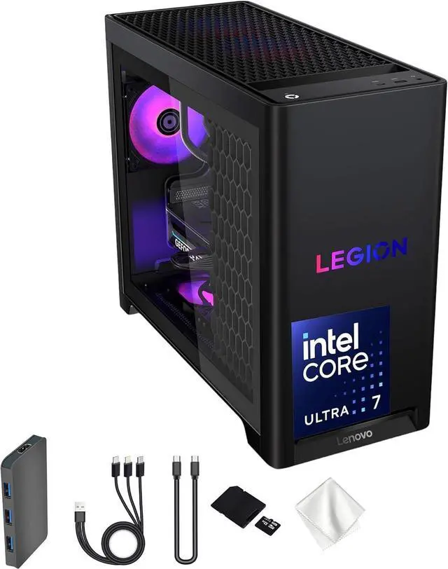 Main image of Lenovo Legion Tower 5i Gaming Desktop PC Intel Ultra 7 265F, GeForce RTX 5070 12GB, 16GB DDR5, 1TB PCIe SSD, WiFi 6E, RGB Cooling, Windows 11 Pro