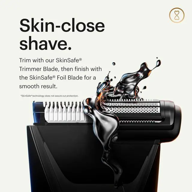 Alt view image 4 of 7 - MANSCAPED The Lawn Mower 5.0 Ultra Groin & Body Hair Trimmer for Men Waterproof USB-C Rechargeable Dual SkinSafe Blade System with LED Light Travel Pouch Tuxedo Black