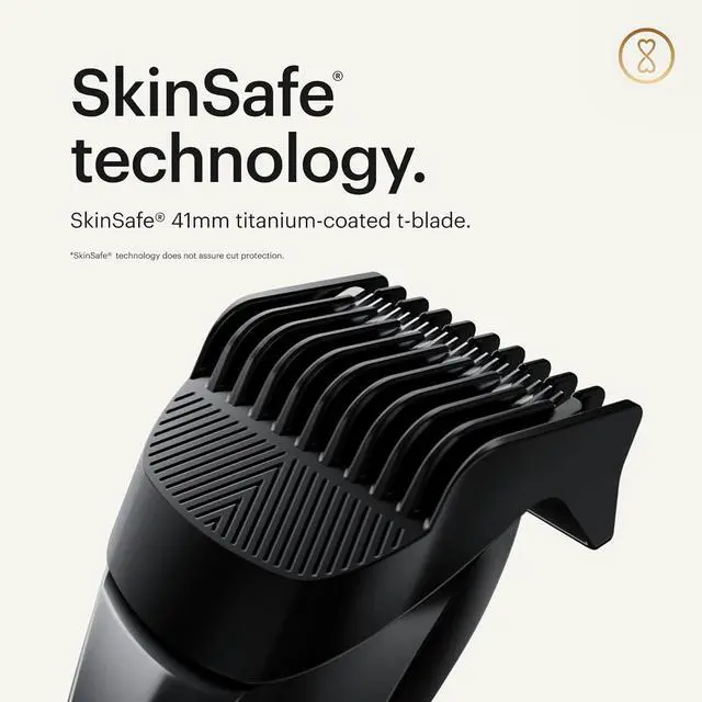 Alt view image 4 of 7 - MANSCAPED The Beard Hedger Premium Beard Trimmer for Men Cordless Waterproof Beard Trimmer with 20 Length Settings Titanium Coated T Blade USB-C Rechargeable Black