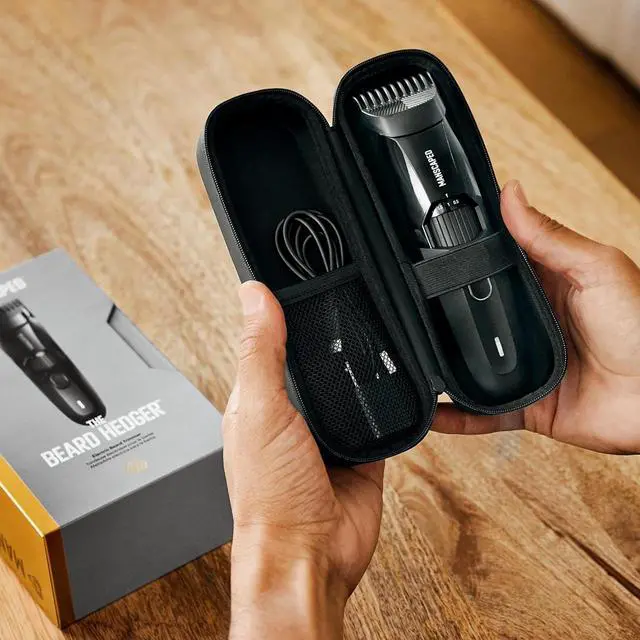 Alt view image 7 of 7 - MANSCAPED The Beard Hedger Premium Beard Trimmer for Men Cordless Waterproof Beard Trimmer with 20 Length Settings Titanium Coated T Blade USB-C Rechargeable Black