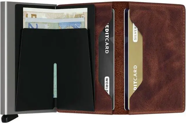 Alt view image 3 of 3 - Secrid Vintage Slim Wallet 10.2 cm RFID Brown