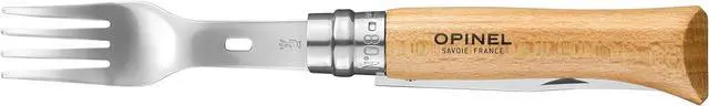 Alt view image 4 of 7 - Opinel Picnic+ Cutlery Set with No. 08 Folding Knife, Fork, Spoon & Microfiber Case