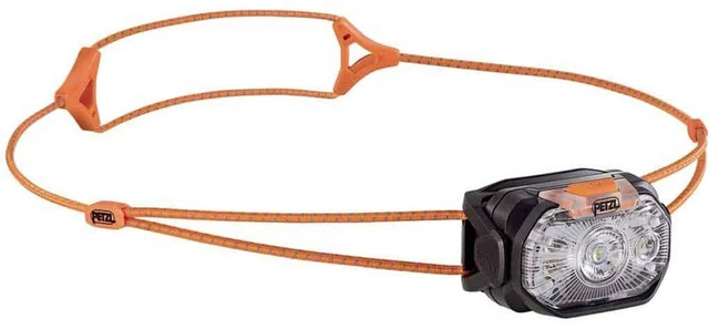 Main image of Petzl SWIFT LT Rechargeable LED Headlamp, 380 Lumens, USB-C, Red Light, IPX4 Weather Resistant, 43g, Black - E102AB00