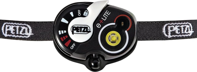 Alt view image 2 of 7 - Petzl e+LITE Ultra-Compact Emergency LED Headlamp, 30 Lumens, White & Red Light, IPX7 Waterproof, CR2032 Batteries Included, White/Black - E02 P4
