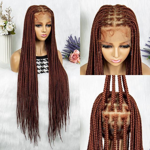 Synthetic Transparent HD Full Lace Braided Wigs For Black Women
