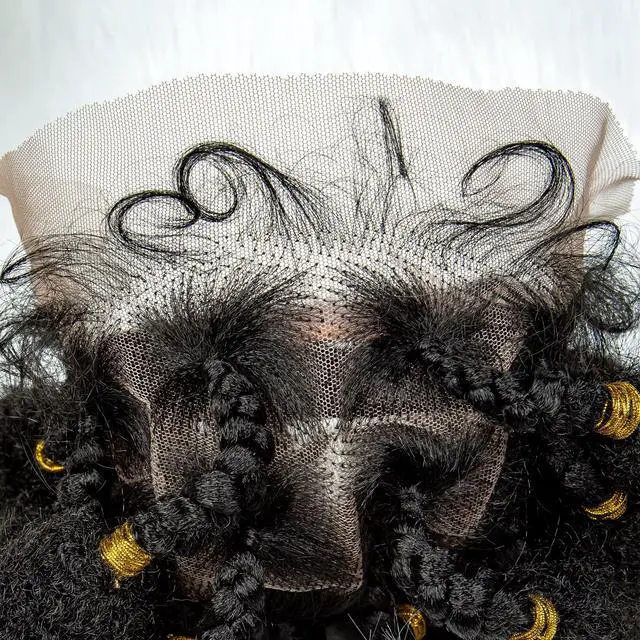 Alt view image 5 of 7 - New Style Bantu Knot Braided Wigs Synthetic HD Full Lace Wig For Black Women Afrian Braid Braiding Hair Knotless Box Braids Wigs