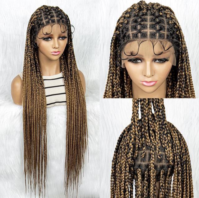 NeatandSleek  Ombre Box Braided Wig With Bang